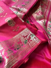 Exclusive Swarnachari Bishnupuri Silk Saree, Rani Pink Dual Shade - Saree - Aakritee - S10765
